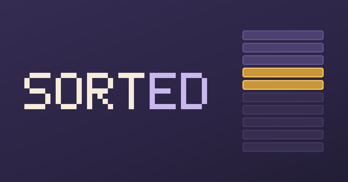 Sorted preview artwork